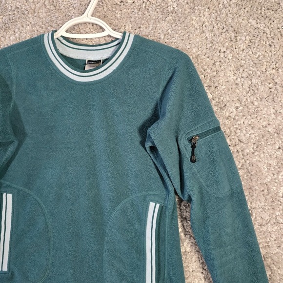 Patagonia Women Pullover Sweater Size XS Green Fleece Outdoors Hiking Pockets - Picture 3 of 11